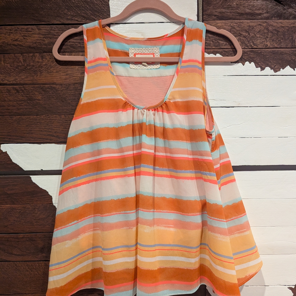 Meadow Rue Colorful Striped Tank Top